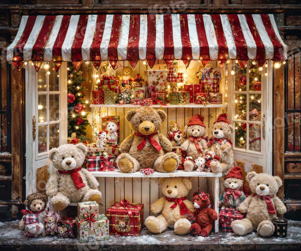 Kate Christmas Bear Gift Shop Backdrop Designed by Emetselch - Image 5