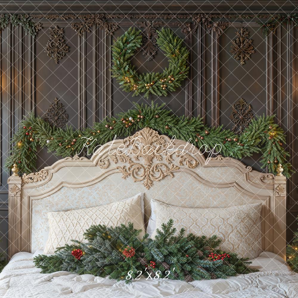 Kate Christmas Bed Garland Wreath Trees Backdrop Designed by Emetselch - Image 5
