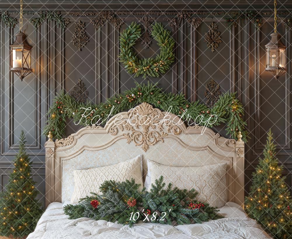 Kate Christmas Bed Garland Wreath Trees Backdrop Designed by Emetselch - Image 6