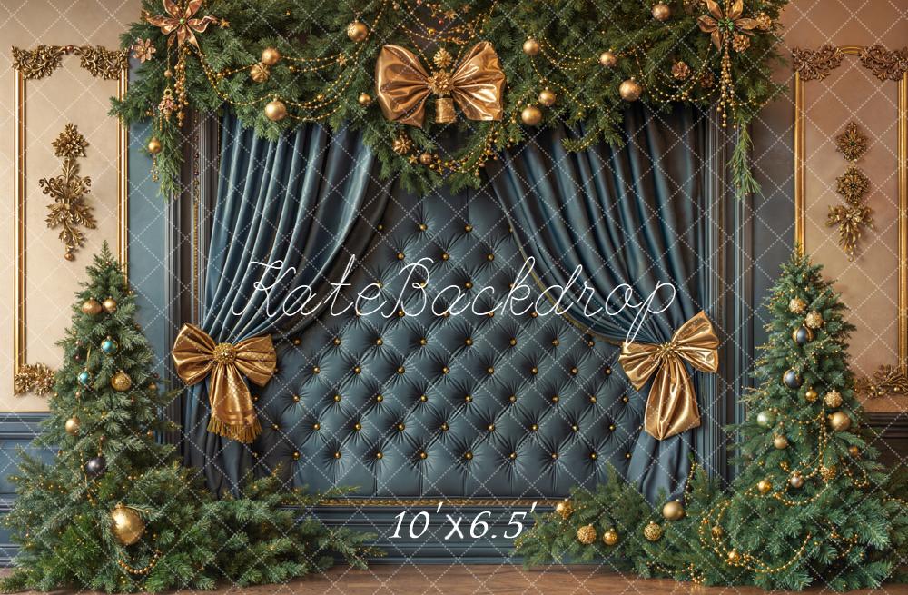 Kate Christmas Headboard Blue Curtain Backdrop Designed by Emetselch - Image 4