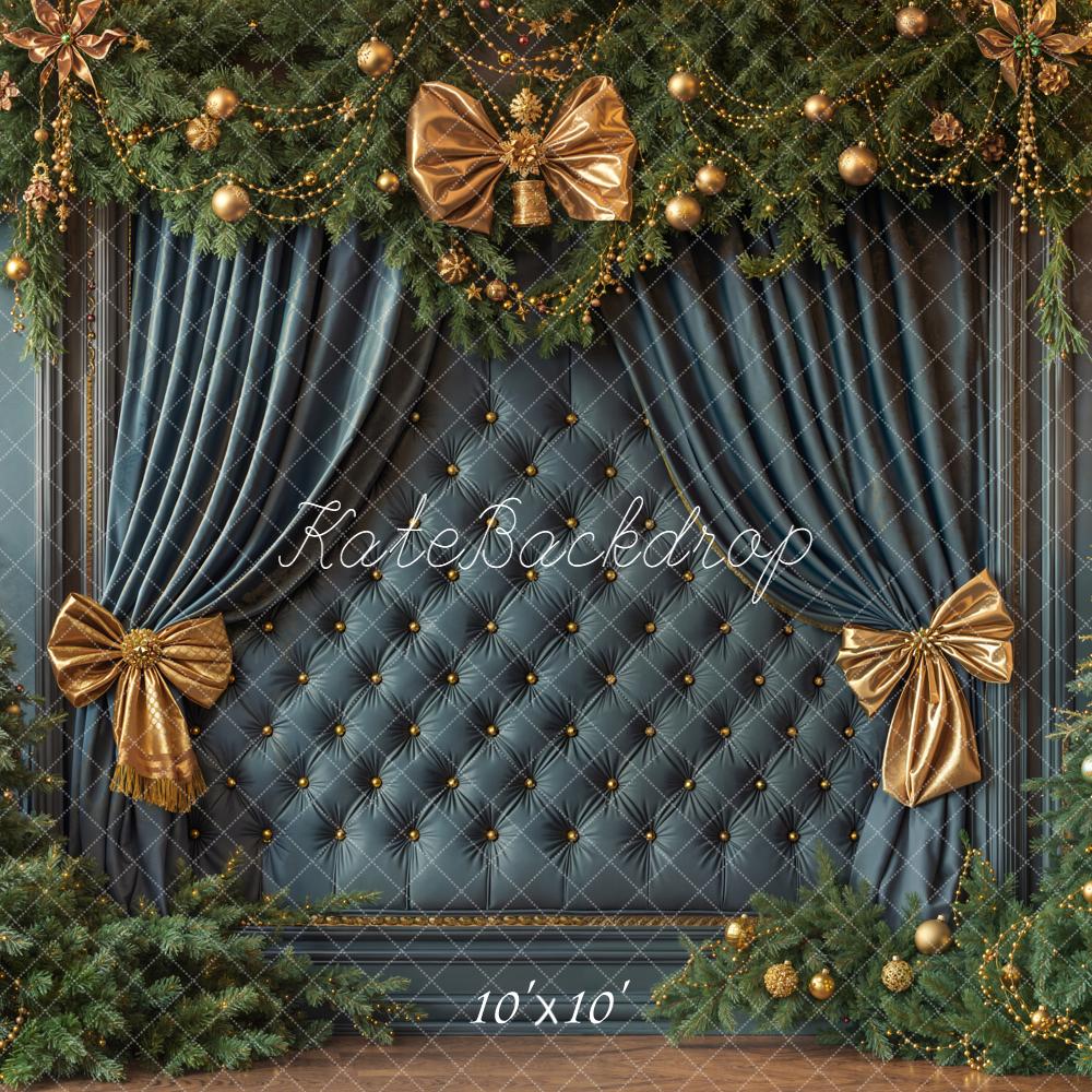 Kate Christmas Headboard Blue Curtain Backdrop Designed by Emetselch - Image 7