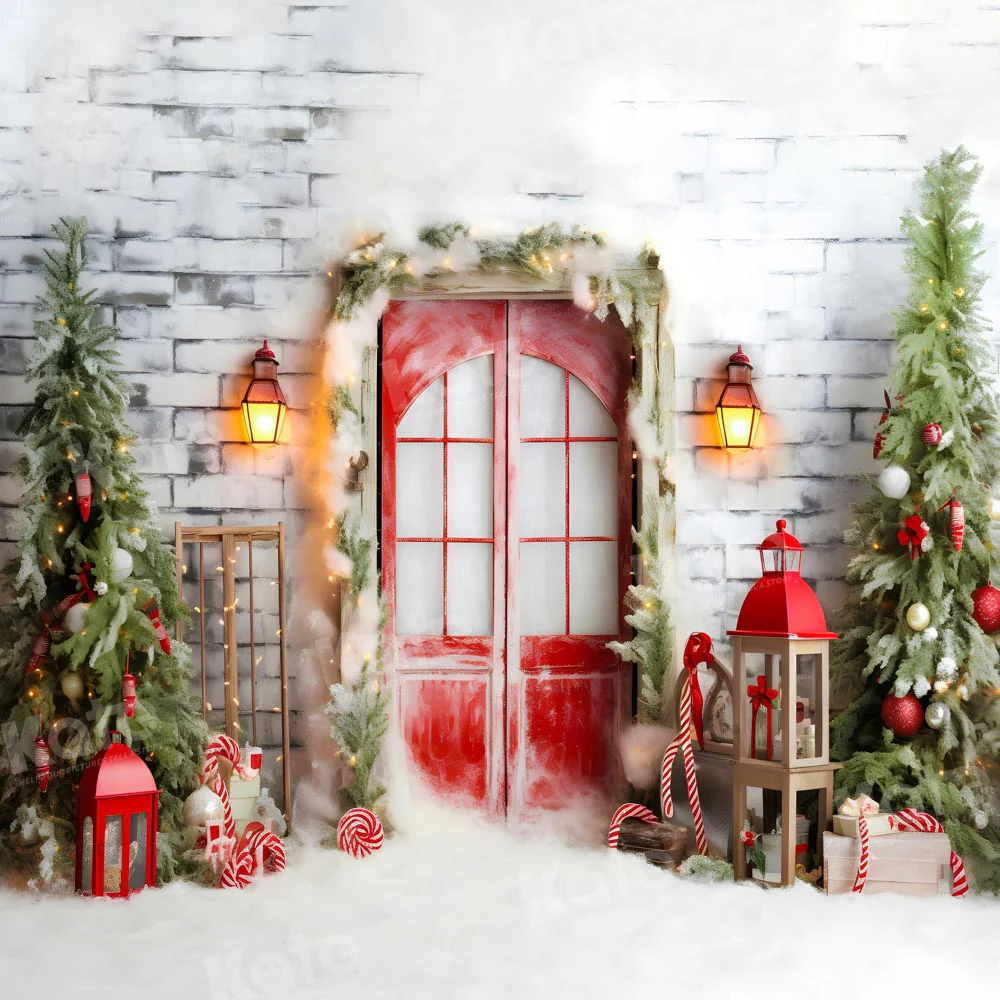 Kate Christmas Brick Wall Snow Backdrop Designed by Chain Photography - Image 2