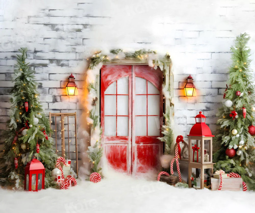 Kate Christmas Brick Wall Snow Backdrop Designed by Chain Photography - Image 3