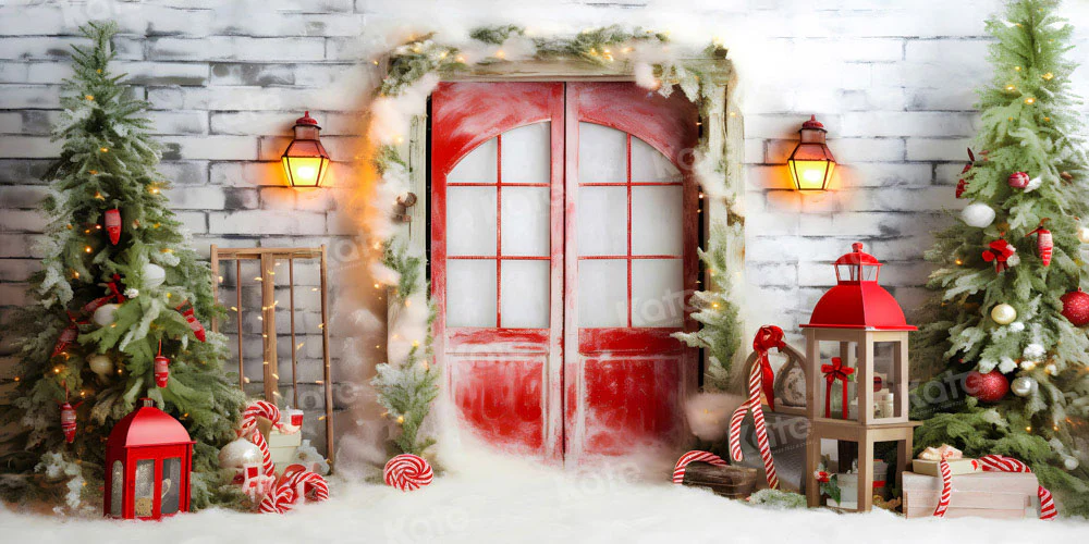 Kate Christmas Brick Wall Snow Backdrop Designed by Chain Photography - Image 4