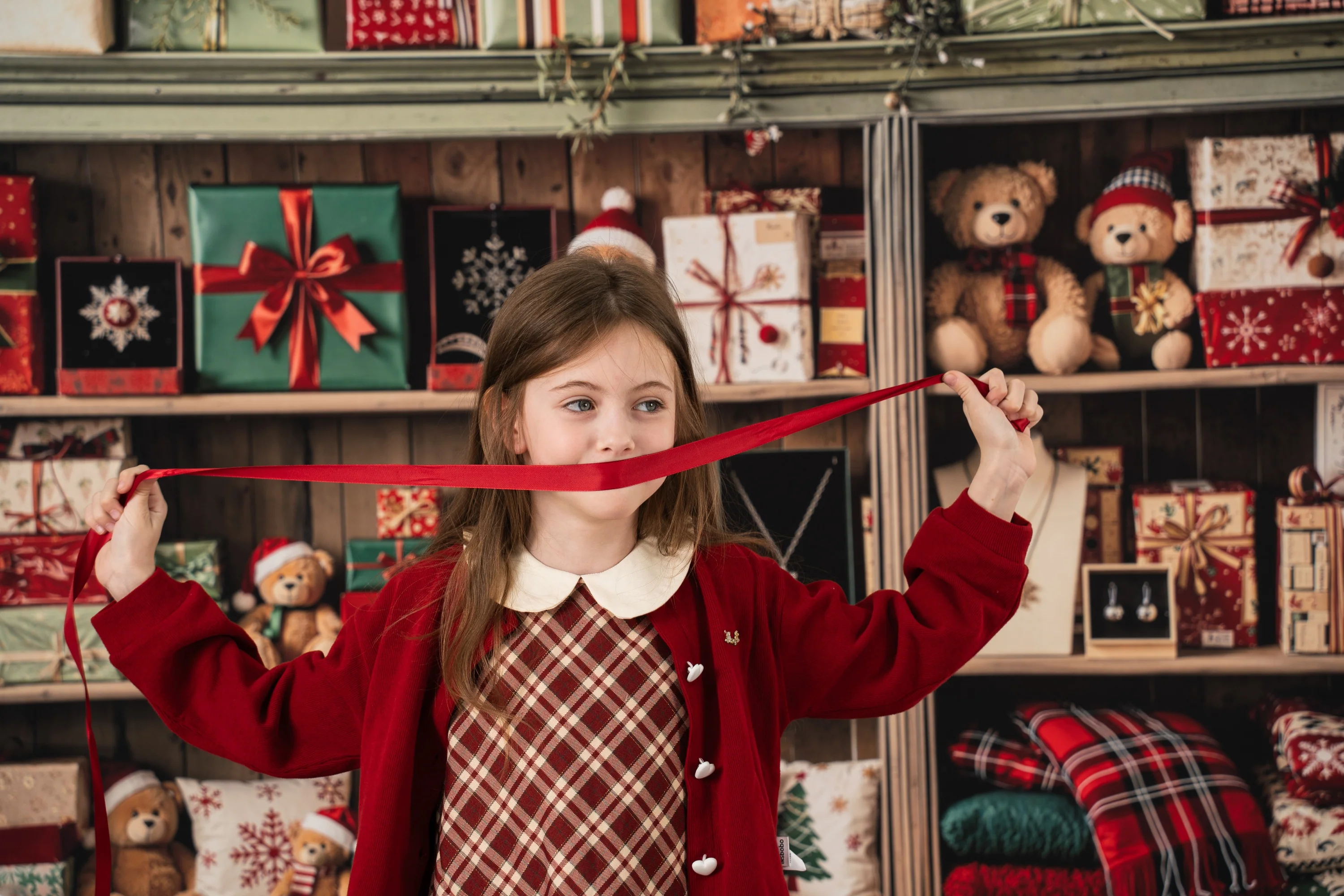 Kate Christmas Cabinet Gifts Trees Backdrop Designed by Emetselch - Image 3