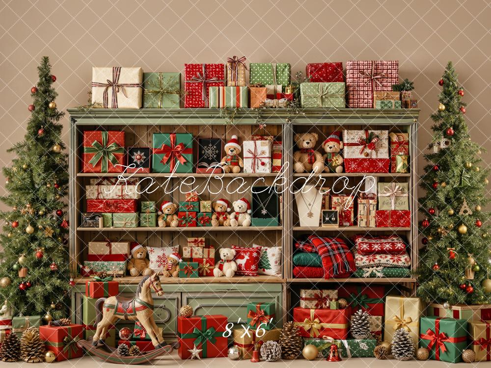 Kate Christmas Cabinet Gifts Trees Backdrop Designed by Emetselch - Image 6