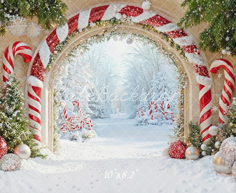 Kate Christmas Candy Cane Arch Backdrop Designed by Emetselch - Image 7