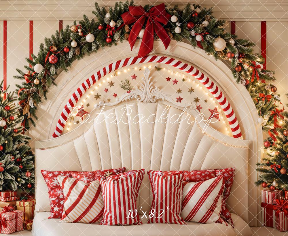 Kate Candy Cane Arch Christmas Headboard Backdrop Designed by Emetselch - Image 6