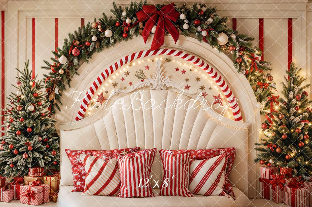 Kate Candy Cane Arch Christmas Headboard Backdrop Designed by Emetselch - Image 8