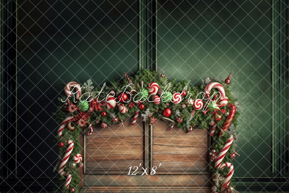 Kate Christmas Candy Cane Headboard Fleece Backdrop Designed by Mandy Ringe Photography - Image 10