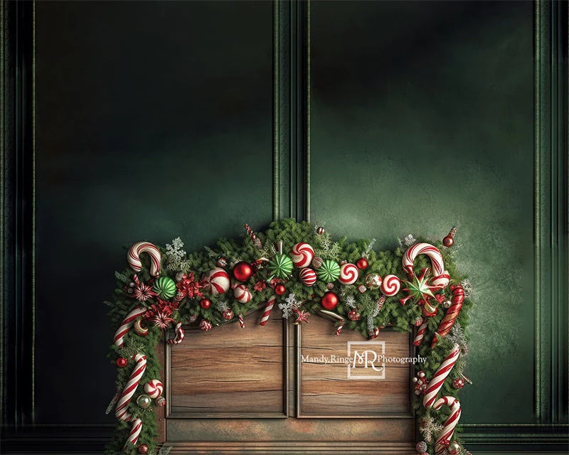 Kate Christmas Candy Cane Headboard Fleece Backdrop Designed by Mandy Ringe Photography - Image 9