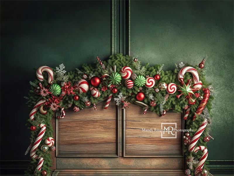 Kate Christmas Headboard Candy Cane Backdrop Designed by Mandy Ringe Photography - Image 10