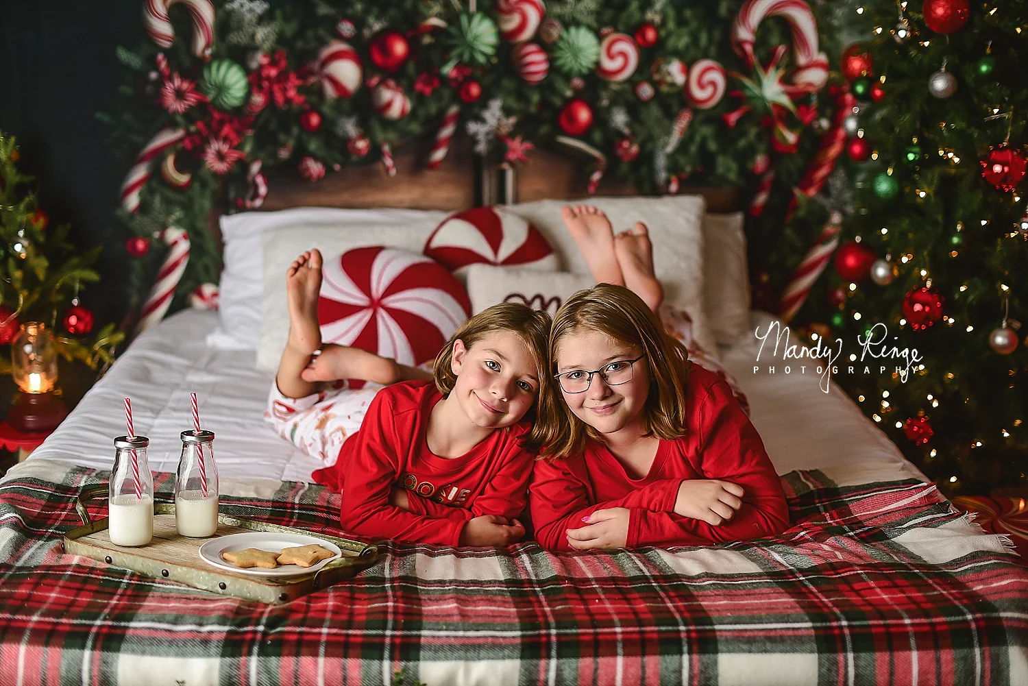 Kate Christmas Headboard Candy Cane Backdrop Designed by Mandy Ringe Photography - Image 11