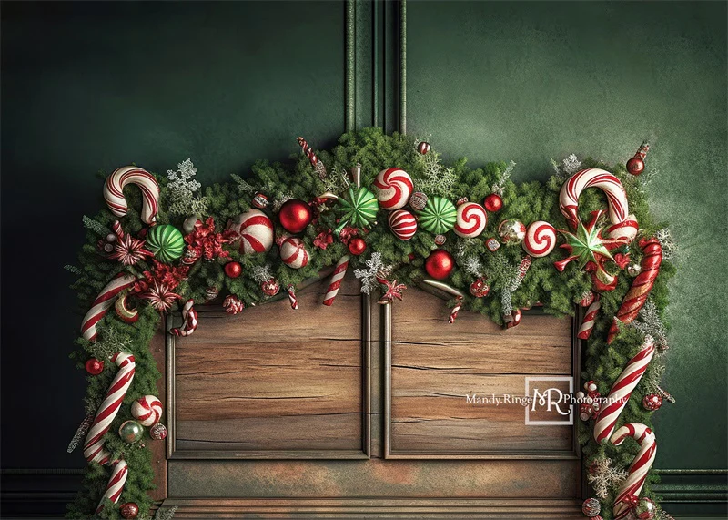 Kate Christmas Headboard Candy Cane Backdrop Designed by Mandy Ringe Photography - Image 2