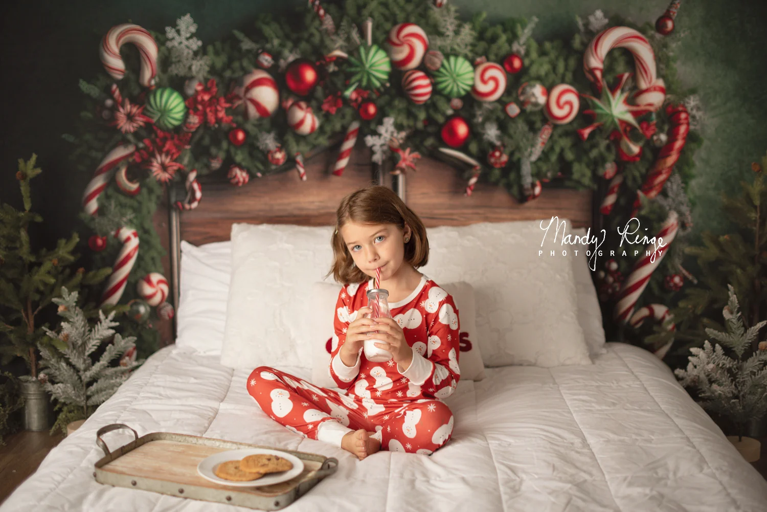 Kate Christmas Headboard Candy Cane Backdrop Designed by Mandy Ringe Photography - Image 3