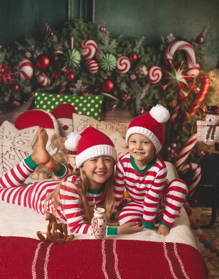 Kate Christmas Headboard Candy Cane Backdrop Designed by Mandy Ringe Photography - Image 5