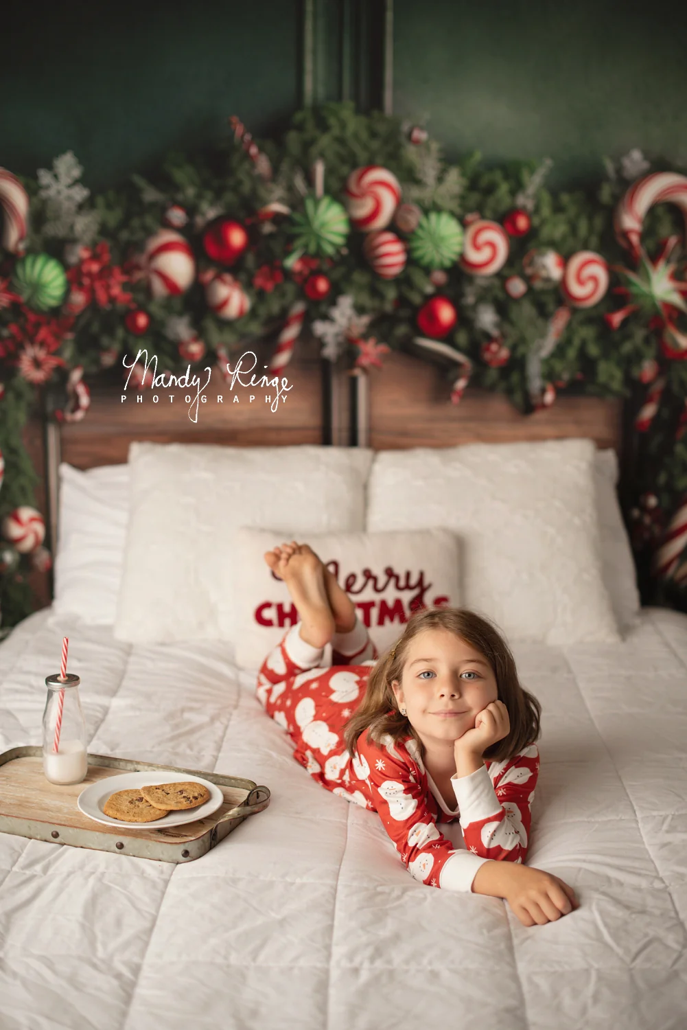 Kate Christmas Headboard Candy Cane Backdrop Designed by Mandy Ringe Photography - Image 7