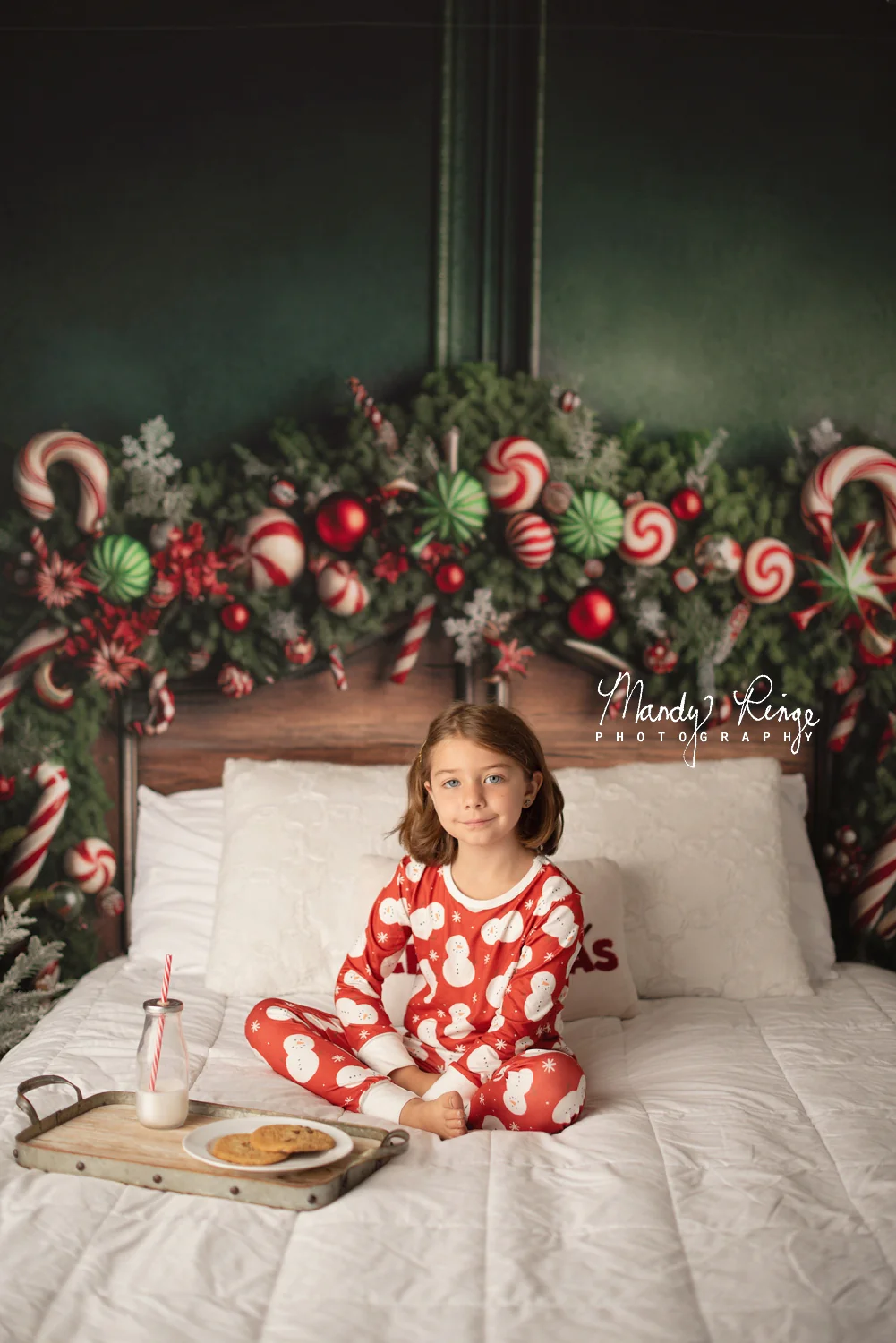 Kate Christmas Headboard Candy Cane Backdrop Designed by Mandy Ringe Photography - Image 8