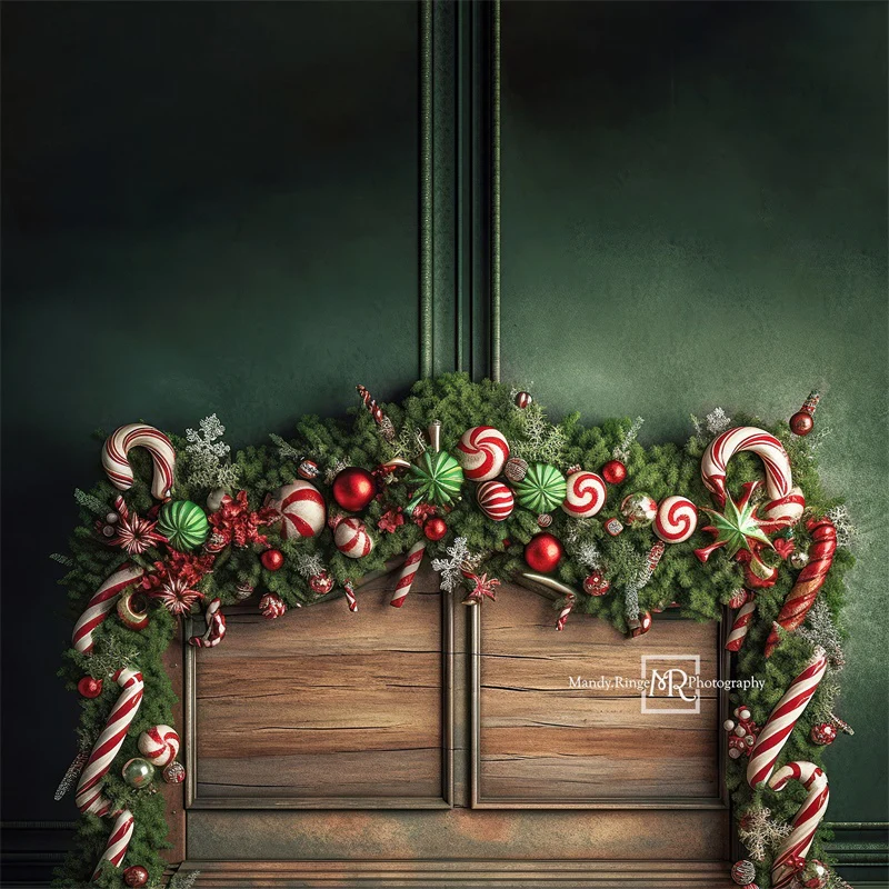 Kate Christmas Headboard Candy Cane Backdrop Designed by Mandy Ringe Photography - Image 9