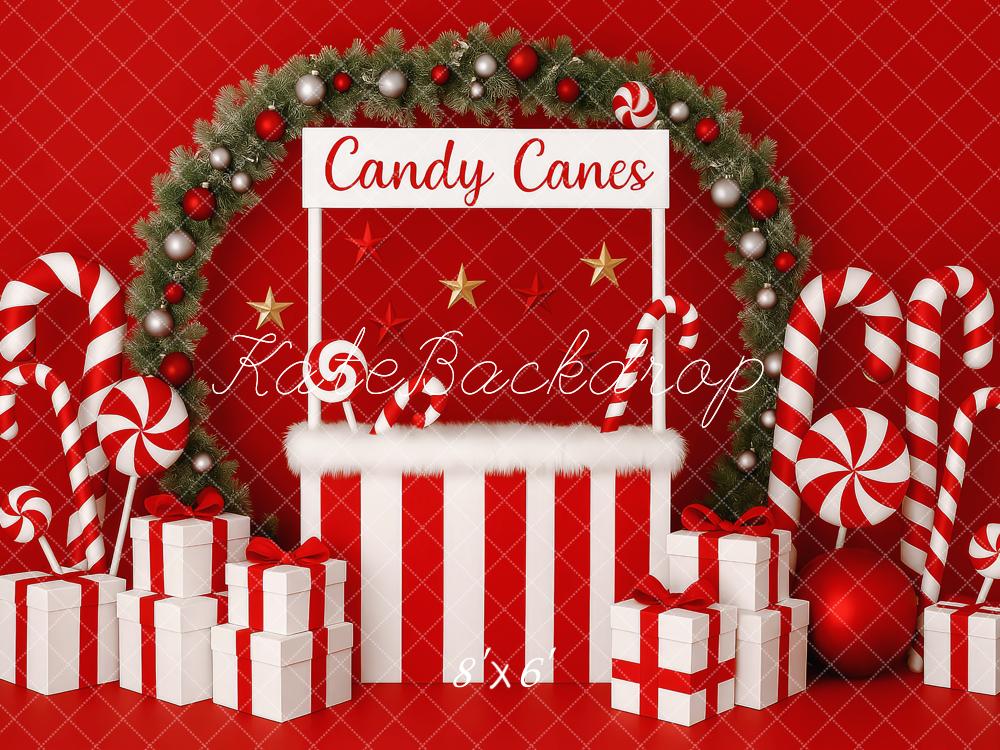 Kate Christmas Candy Cane Stand Gifts Backdrop Designed by Patty Robert - Image 4