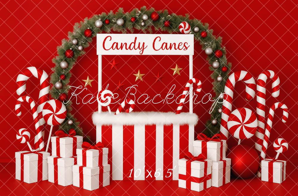 Kate Christmas Candy Cane Stand Gifts Backdrop Designed by Patty Robert - Image 5