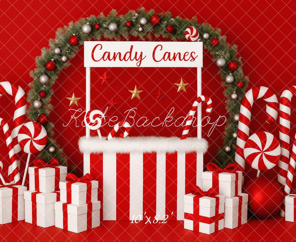 Kate Christmas Candy Cane Stand Gifts Backdrop Designed by Patty Robert - Image 6