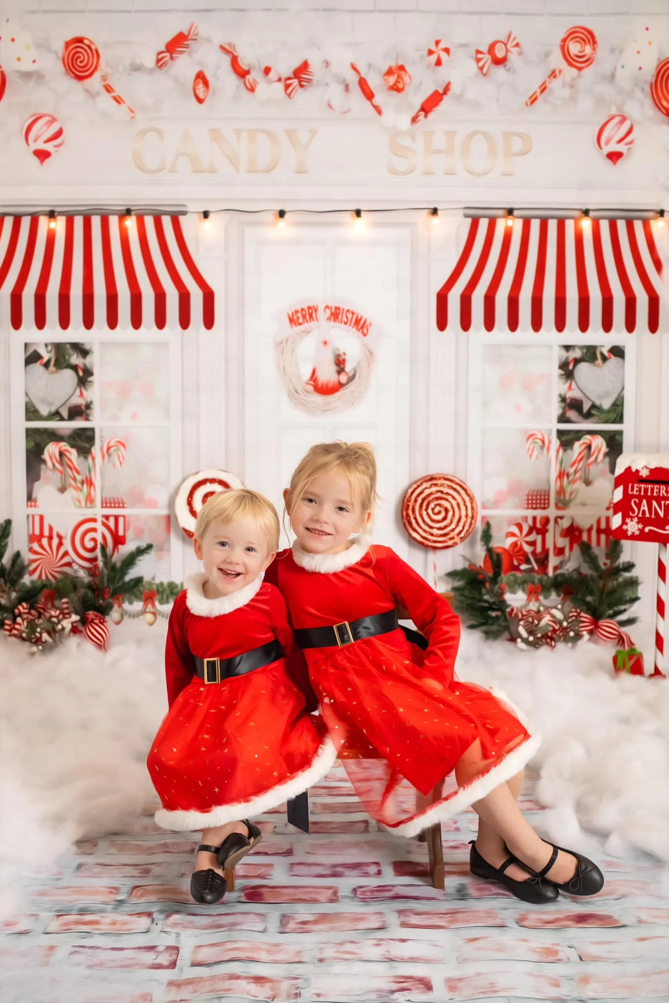 Kate Christmas Candy Shop Children Backdrop for Photography - Image 14