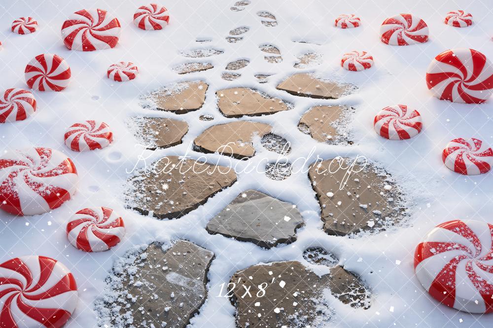 Kate Christmas Candy Snow Pathway Floor Backdrop Designed by Kate Image - Image 8