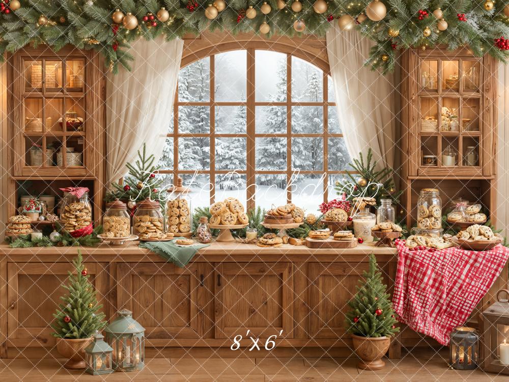 Kate Christmas Cookies Garland Window Cabinet Backdrop Designed by Emetselch - Image 3