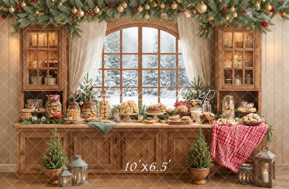 Kate Christmas Cookies Garland Window Cabinet Backdrop Designed by Emetselch - Image 4