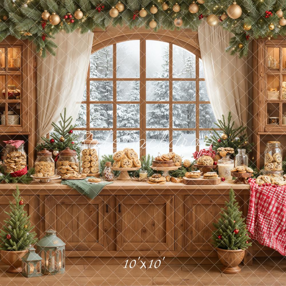 Kate Christmas Cookies Garland Window Cabinet Backdrop Designed by Emetselch - Image 7