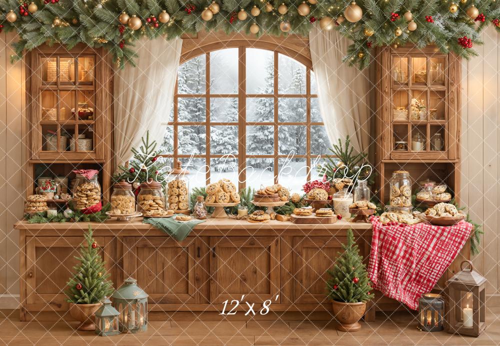 Kate Christmas Cookies Garland Window Cabinet Backdrop Designed by Emetselch - Image 8