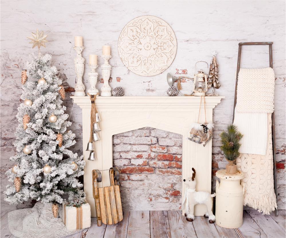 Kate Christmas Decorations Brick Room Backdrop Designed By Pine Park Collection - Image 6