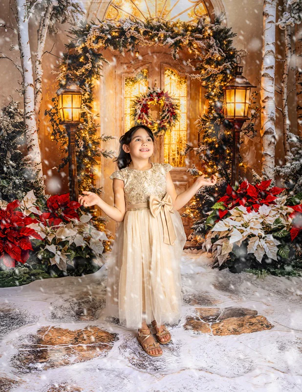 Kate Christmas Door Garland Tree Backdrop Designed by Emetselch - Image 3