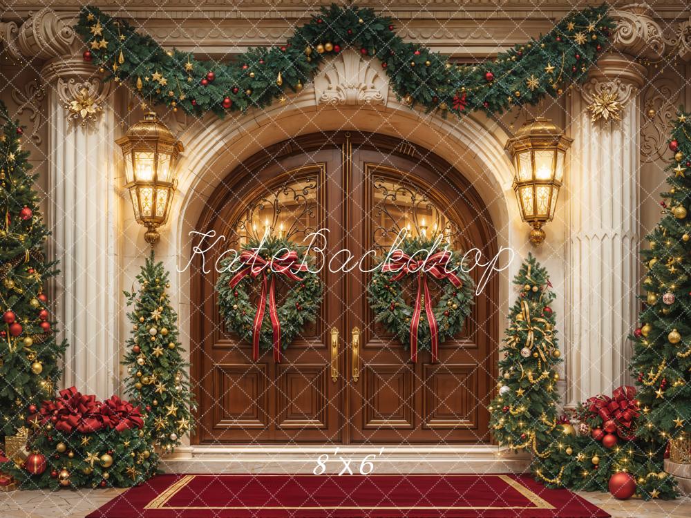 Kate Christmas Door Garland Trees Decorations Backdrop Designed by Emetselch - Image 3