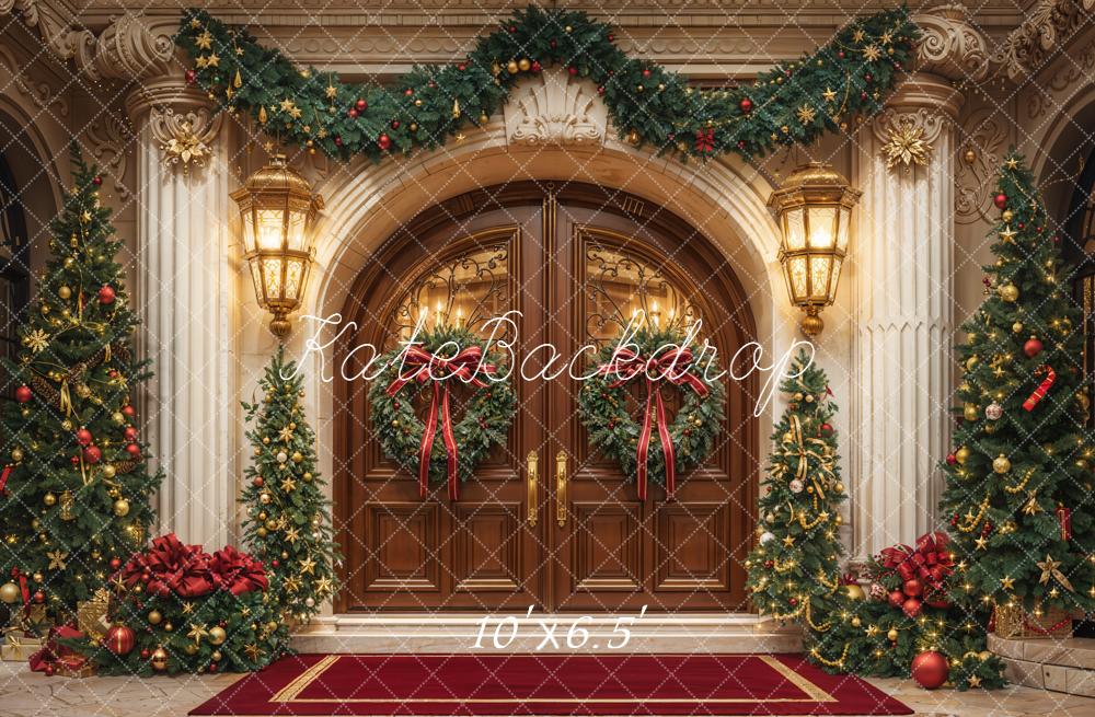 Kate Christmas Door Garland Trees Decorations Backdrop Designed by Emetselch - Image 4