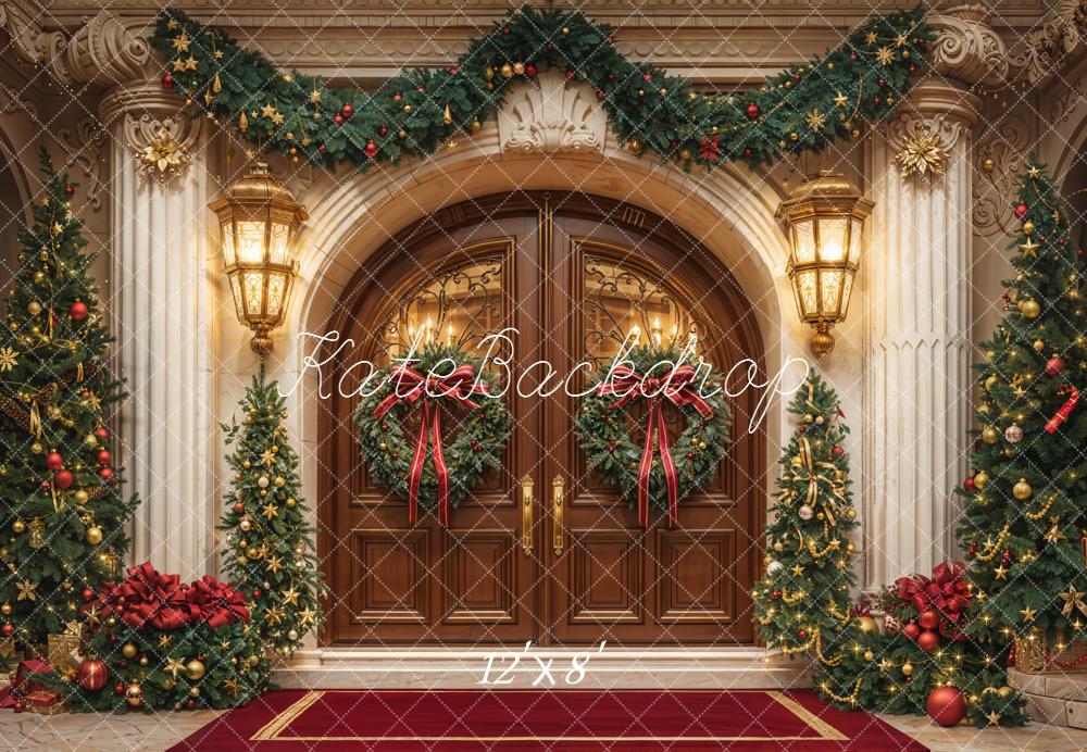 Kate Christmas Door Garland Trees Decorations Backdrop Designed by Emetselch - Image 8