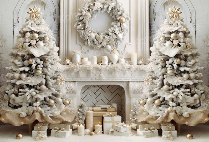 Kate Christmas Elegant Room Fireplace Backdrop for Photography - Image 2