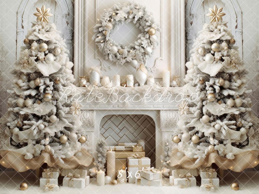 Kate Christmas Elegant Room Fireplace Backdrop for Photography - Image 5