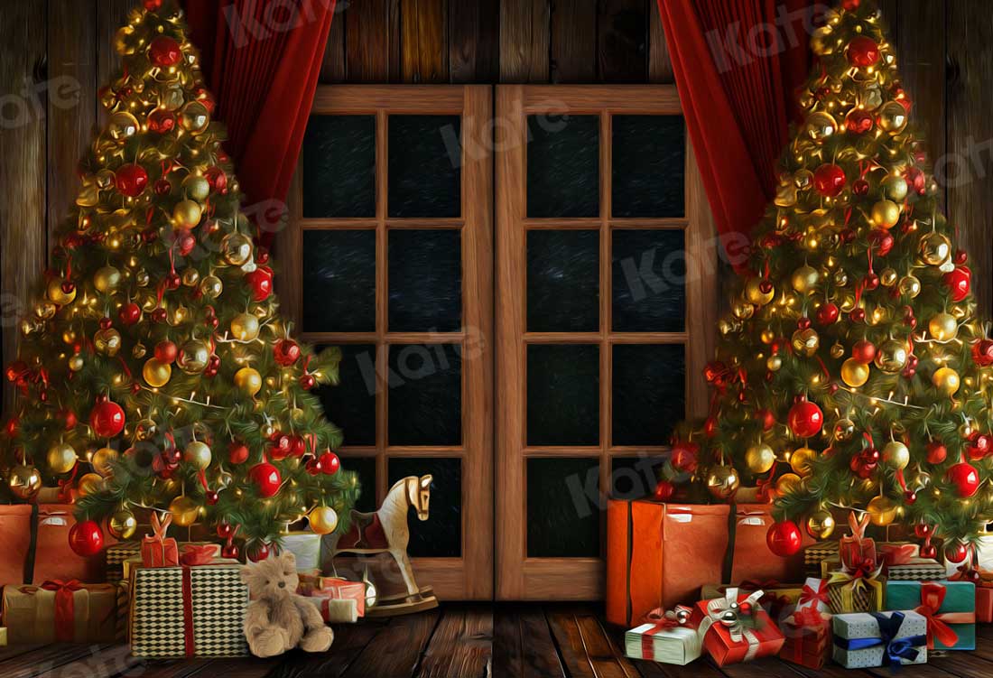 Kate Christmas Eve Night Window Backdrop for Photography - Image 2