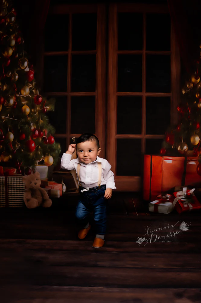 Kate Christmas Eve Night Window Backdrop for Photography - Image 5