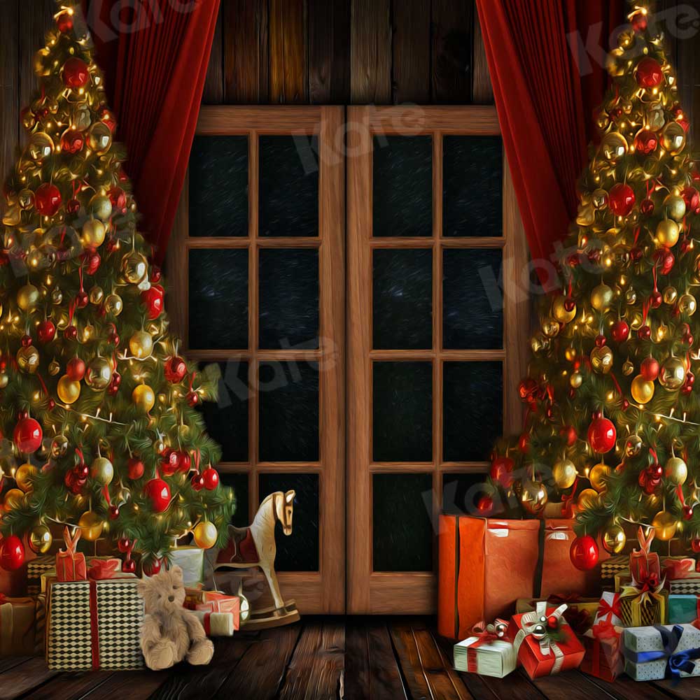 Kate Christmas Eve Night Window Backdrop for Photography - Image 6