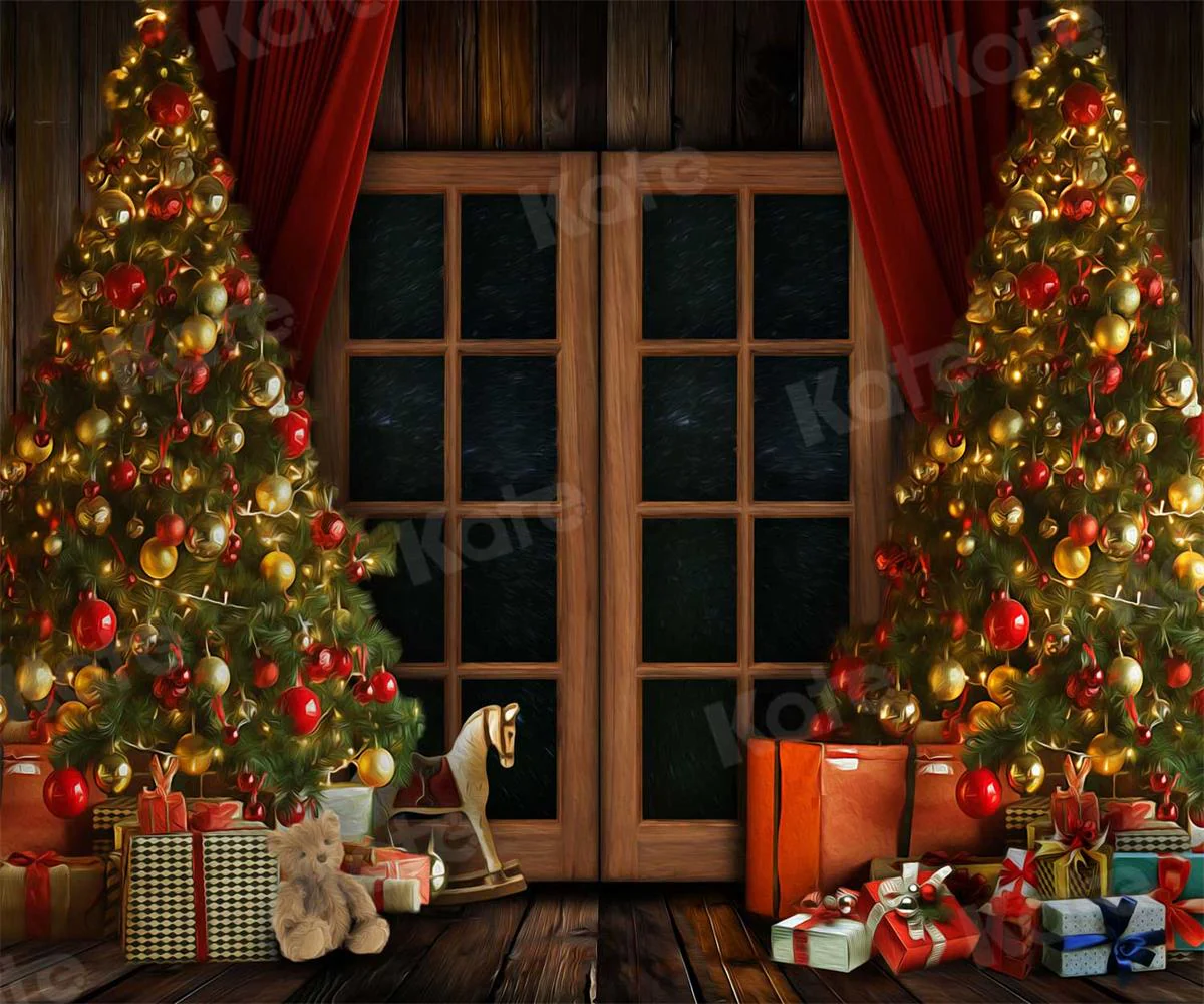 Kate Christmas Eve Night Window Backdrop for Photography - Image 7