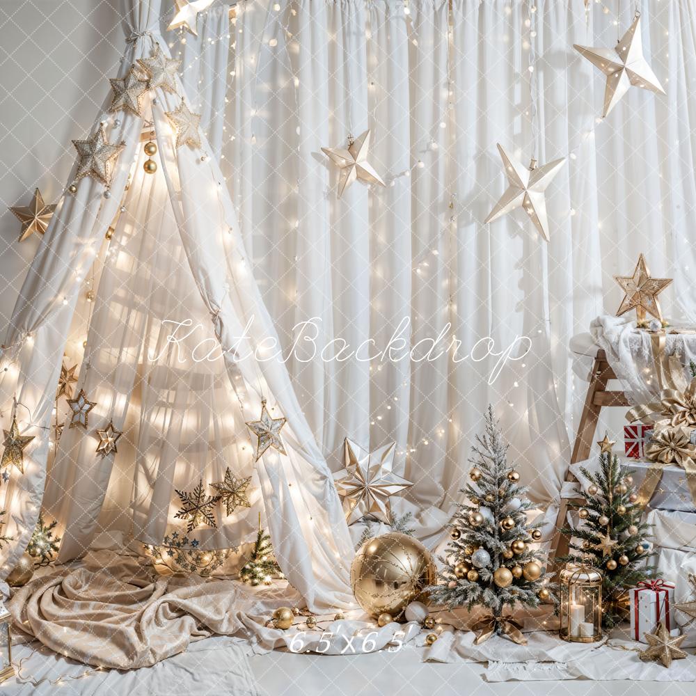 Kate Christmas Fantasy Dream Tent Star Backdrop for Photography - Image 2