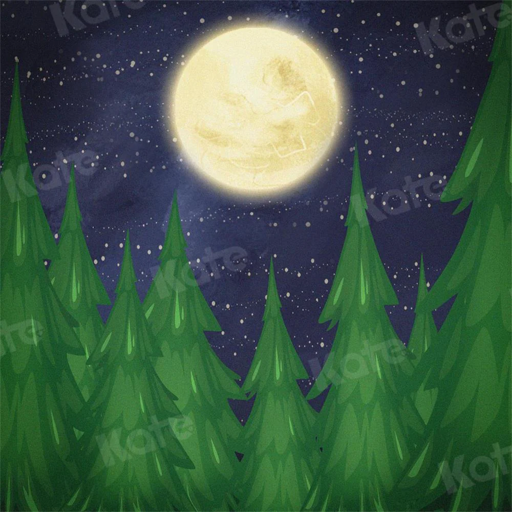 Kate Christmas Farm Night with Moon Backdrop Designed By Jerry_Sina - Image 4