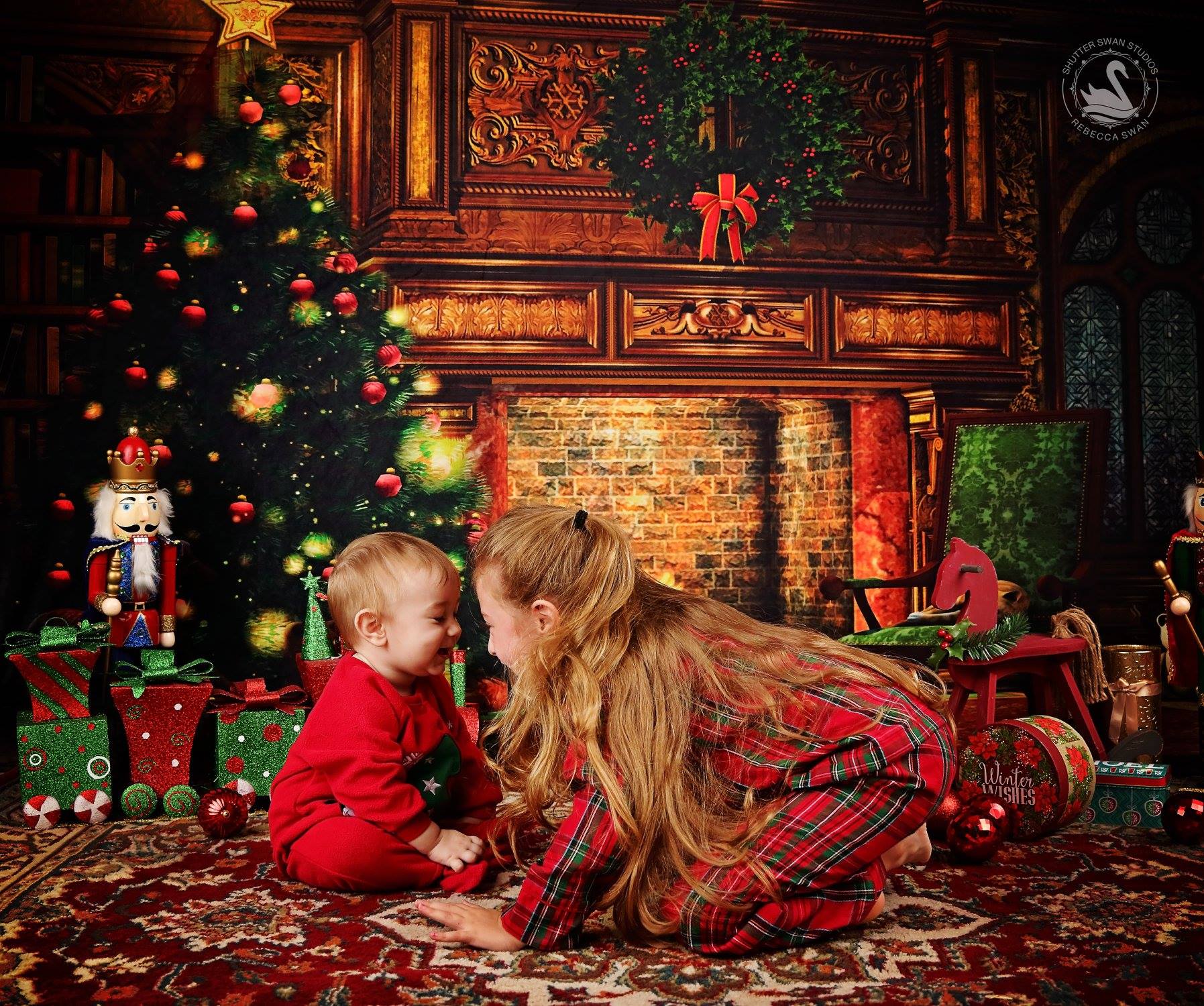 Kate Christmas Fireplace Backdrop for Photography - Image 10