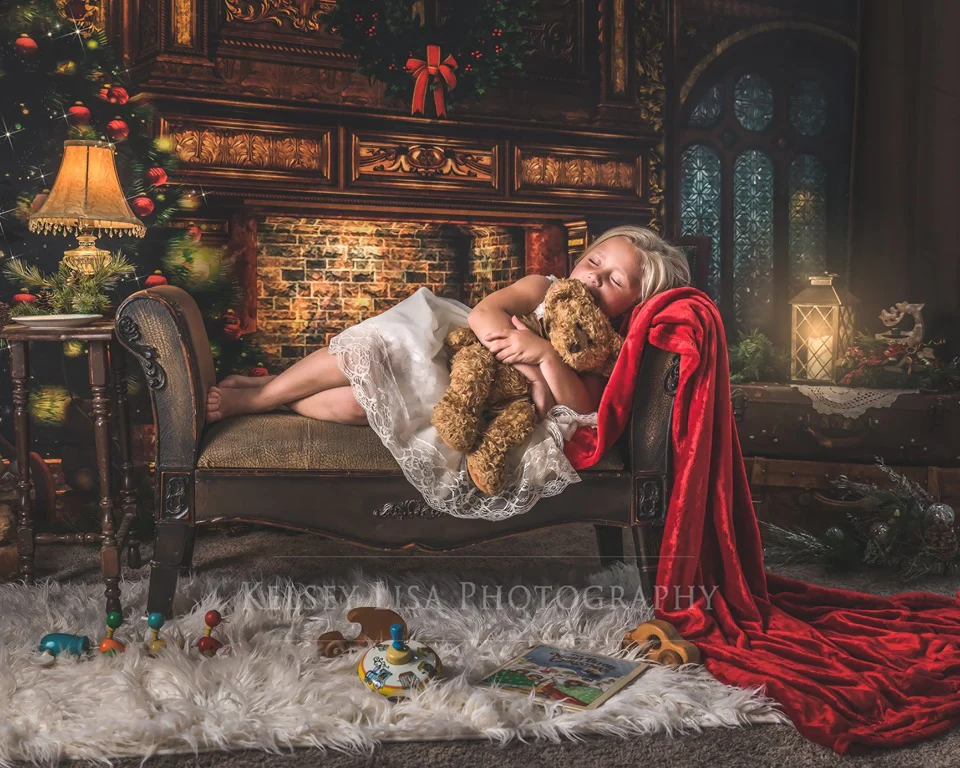 Kate Christmas Fireplace Backdrop for Photography - Image 11