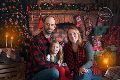 Kate Christmas Fireplace parlor Decorations Backdrop for Photography - Image 3