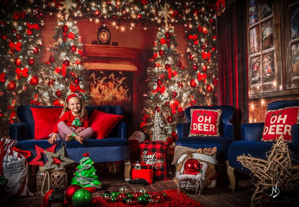 Kate Christmas Fireplace&Window Room Set - Image 6