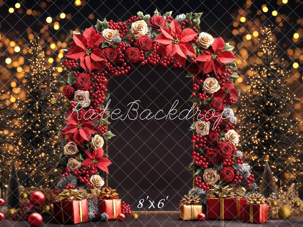 Kate Christmas Floral Arch Lights Backdrop Designed by Mini MakeBelieve - Image 3